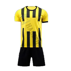 Maillot de football Short uniforme de football Vêtements de sport en maille de polyester Coupe automatisée légère unisexe Nom de l'équipe personnalisée - Product Image 1