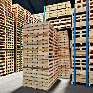 Palet Europeo de Madera de Pino Industrial 1200x800 Entrada de Cuatro Vías Acabado Galvanizado en Caliente Palets de Embalaje de Primera Calidad - Product Image 1