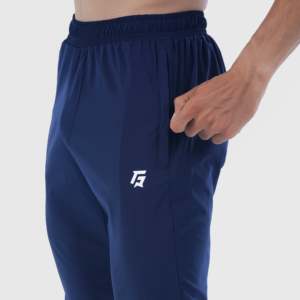 Leggings slim pour homme, couleur marine, avec caractéristiques de résistance à l'usure sur la partie inférieure 3/4 - Product Image 6