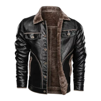 2024 sonbahar kış artı 8XL boyutu moda erkek DERİ CEKETLER katı deri ceket erkek deri giymek