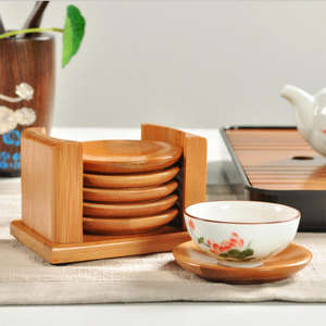 107. Juego de posavasos de madera con acabado rústico, diseñado para una durabilidad prolongada, perfecto para la decoración del hogar contemporáneo. - Product Image 5