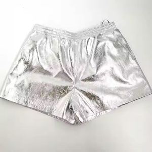 Breathable Wholesale Leather <b>Shorts</b> With Solid <b>Slim</b> <b>Fit</b> <b>Cargo</b> Knee Cut And OEM Service For Men Casual Summer Leather Daily - Product Image 2