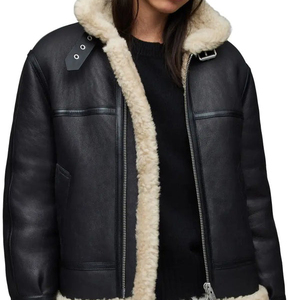 Wholesale Latest Design Custom <b>Sheepskin</b> <b>Men</b> Leather New Design Winter Autumn <b>Men's</b> Clothing Leather <b>Jacket</b> For Unisex - Product Image 6