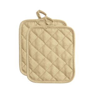 Granate grueso reutilizable 100% algodón bordado acolchado a prueba de calor almohadilla para horno cocina sostenible OEM ODM logotipo personalizado soporte para olla - Product Image 5