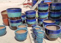 Grands Pots de fleurs émaillés vietnamien de haute qualité avec le Style moderne en céramique vente en gros 2023