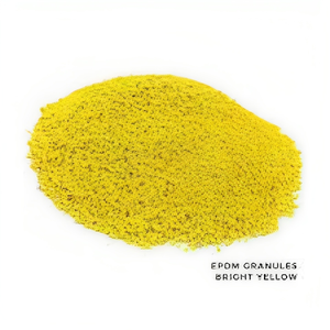 Ad alta 25% Polyment contenuto EPDM Granule 1-4mm serie gialla con brillante e giallo ambra tipo di prodotto EPDM