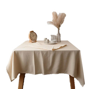 Tovaglia quadrata Beige poliestere rurale utilizzata per feste di matrimonio cucine ristorante e decorazione alimentare