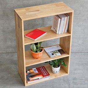ชั้นวางหนังสือแบบตั้งพื้น 3 ชั้น รุ่นโมเดิร์น ขนาด 60x28x90 ซม. ทำจากไม้ยางพารา รุ่น KS68212 สำหรับห้องนั่งเล่น สำนักงาน หรือห้องนอน - Product Image 3