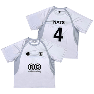 เสื้อฟุตบอลเยาวชนแนวสตรีทตัดแบบอัตโนมัติออกแบบด้วยการระเหิดโลโก้แบบปักลายสำหรับผู้เล่นฟุตบอลเทนนิส - Product Image 2