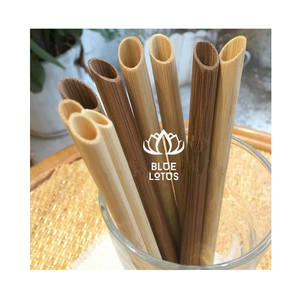 Pajitas de bambú artesanales de Vietnam, pajitas para beber reutilizables hechas de material de bambú seco - Product Image 1