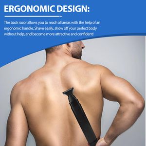 Tondeuse corporelle électrique et tondeuse à cheveux réglable pour hommes, avec long manche, lame en céramique, rasoir dorsal étanche - Product Image 4