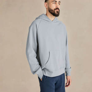 Sans cordon automne et hiver 100% coton hommes pull à capuche zippé personnalisé sweats à capuche coupe ample pour homme - Product Image 3