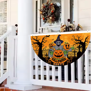 Bannière en polyester semi-circulaire personnalisable pour Shein Festival, Halloween, remise de diplômes, décoration de fête, salon professionnel - Product Image 4