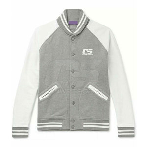 Veste décontractée pour homme à col montant 100 % coton respirant avec logo personnalisé sur le devant – Vente en gros par Lettermen - Product Image 1