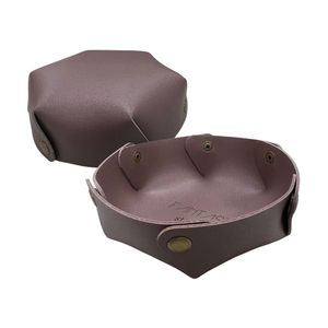 <b>Desk</b> Organizer Foldable Leather Tray Custom Embossing Printing Logo Leather Catchall Tray - Product Image 3