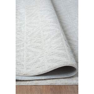 Konfor 8602 Machine Made Knitted Cream <b>Runner</b> <b>Carpet</b> with Straight Fringe Abstract Design Made of Durable Polyester - Product Image 4