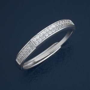 Romantic Rhodium-Plated <b>Garnet</b> Gemstone <b>Ring</b> for Wedding Fine Jewelry - Product Image 1