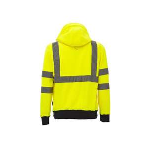 Sudadera Melody Yellow Fluo Workwear con cremallera elegante, sudadera con cremallera, color amarillo, con cremallera - Product Image 5