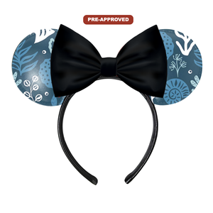 Diadema de Vinilo Negra Personalizada para Niños, Diadema Pintable con Animales Marinos, Divertida y Moderna, Regalo para Niños - Product Image 1