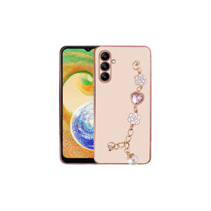 Étui en silicone souple Netzy pour Samsung Galaxy A04S A53 A34 A24 A22 avec poignée et protection de l'appareil photo - Rose - Product Image 1