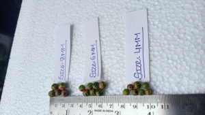 Perles de verre millefiori de couleur verte sur mesure à partir de 4 mm idéales pour les créateurs de bijoux africains à revendre - Product Image 6