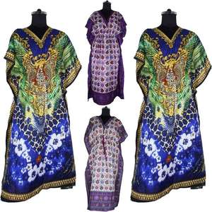 Nuevo vestido musulmán 2025 bloque de mano impreso mujeres islámico largo Kaftan Dubai de talla grande ropa de dormir para mujer Anokhi Caftan Maxi vestido - Product Image 1