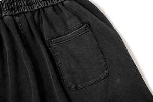 ผ้าฝ้ายฟอกสีกรดของผู้ชายเอวยางยืดแบบลำลองแนววินเทจแนวสตรีทสูงระบายอากาศได้ดีปรับแต่งได้สำหรับฤดูร้อน - Product Image 6