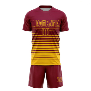Ensemble de maillots de football bon marché Uniforme de football Kits de football pour hommes Ensemble de maillots Entraînement par équipe Uniforme de football par sublimation - Product Image 3
