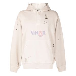 เสื้อฮู้ดดี้ผ้าฟลีซหนานุ่มพิเศษสำหรับผู้ชาย ลายปักแบบดิสเทรส พิมพ์ลายสกรีน ขนาดโอเวอร์ไซส์ ผ้าฝ้าย 100% รับสกรีนโลโก้ตามแบบ - Product Image 6