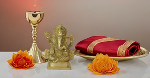 Pooja estatua ídolo Ganesh Murti decoración del hogar latón Señor Ganesha Ganpati Metal religioso para Puja exterior Interior Showpiece. Oro - Product Image 2