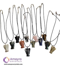 Pendentif Anges en Agate Améthyste Pierre Précieuse Pendentifs Naturels Faits à la Main Pendentifs Anges en Cristal Vente en Gros De Cristaux Amayra Exportations - Product Image 4