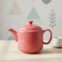 Meilleure Vente 3460446A-1.0 Théière en Céramique Porcelaine Résistante à la Chaleur avec Poignée, Versement Fluide, Compatible Micro-ondes et Lave-vaisselle, 1L