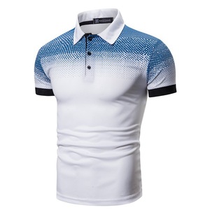 Hot Selling Men's Polo Shirt Short Sleeve Golf Polo Oem Custom Logo High Quality Blue Color Polo <b>Tshirt</b> for Workwear Business - Product Image 5