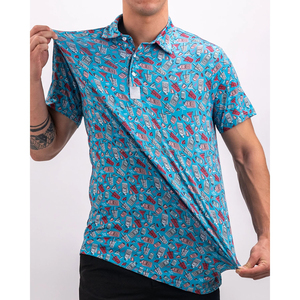 2024 diseño personalizado que absorbe la humedad por todas partes, camisetas de Golf para hombres, Polo de Golf de secado rápido de gran tamaño para hombres, algodón de talla grande - Product Image 2