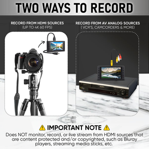 Soundbeast 4K HD กล่องจับภาพวิดีโอหรือวิดีโอสตรีมสด (พร้อมเสียง) จาก HDMI, AV, VHS, VCR, DVD, camcorders, Hi8, - Product Image 3