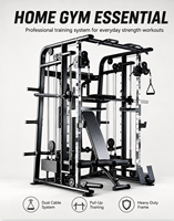 Equipo de fitness Gantry multifuncional para el hogar, máquina Smith integrada para sentadillas, press de banca y entrenamiento completo