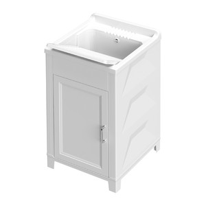 Kit Lavabo in Resina Anti-Acido 45x50 cm Bianco - Product Image 1