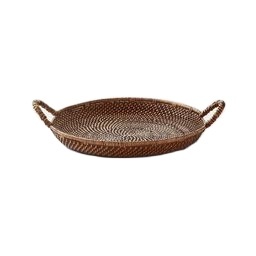 Plateau circulaire en osier et tissé Corbeille à fruits à eau tressée pour servir plateau tissé plateau en paille servant des plats de grossiste indien - Product Image 4