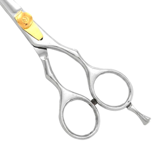 Ciseaux de coiffure en acier inoxydable de haute qualité, rasoir droit, ciseaux de coupe pour barbier, outil de salon de coiffure doré pour l'index - Product Image 5