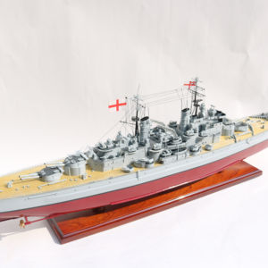 แบบจำลองเรือรบ HMS VANGUARD-โมเดลเรือไม้อะคาเซีย-งานฝีมือทาสีสไตล์การเดินเรือสำหรับเป็นของขวัญ - Product Image 1