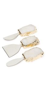 Ensemble de couverts à fromage faits à la main avec manche en agate verte, ensemble d'outils à fromage en métal de haute qualité, à utiliser pour la décoration de table - Product Image 4