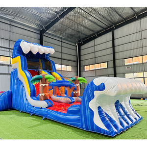 Tobogán Acuático Inflable <span class=keywords><strong>de</strong></span> Diseño Nuevo, Color Morado Rosado, Comercial, Tobogán Acuático Inflable para Niños - Product Image 4