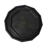 Plateau de service noir vintage antique, vente en gros en bois de manguier artisanal pour décoration de table de mariage, maison, hôtel, autres bougies