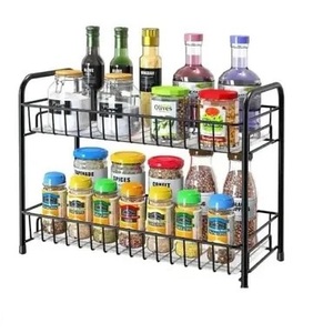 Multi Functional Metal Kitchen <b>Storage</b> <b>Rack</b> Countertop Organizer With Spice <b>Rack</b> Vinegar Holder Cabinet glass spice <b>rack</b> - Product Image 4