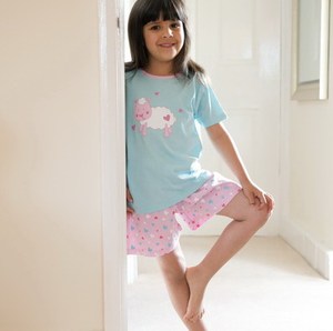 Girls Cotton Jersey <b>Short</b> <b>Pyjama</b> set - Product Image 1