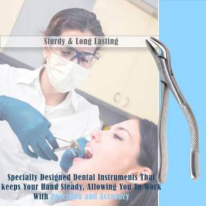 Fórceps dentales manuales aprobados por la CE, instrumento inferior de cuerno de vaca para extracción instrumental - Product Image 4