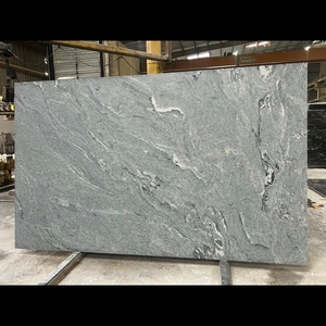 Dalle de granit gris veiné moderne, finition polie, pierre naturelle pour comptoirs d'îlot personnalisés et panneaux muraux décoratifs - Product Image 4