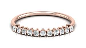 Meilleure vente 100% naturel de qualité supérieure 14k or rose rond laboratoire cultivé diamant à facettes mariage anniversaire but femme bague - Product Image 2