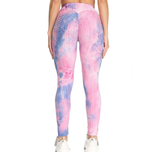 Mallas de LICRA de cintura alta para mujer con estampado personalizado Traje deportivo de Yoga de secado rápido con cintura de tiro medio y Pantalones de mujer - Product Image 5