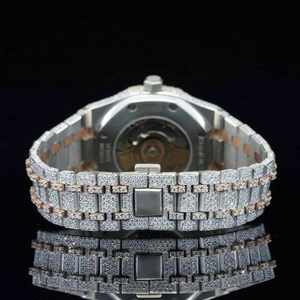 Reloj Deportivo Unisex Personalizado con Movimiento Mecánico ETA de Lujo Cultivado en Laboratorio, Caja de Acero Inoxidable, Esfera de Cristal, Correa de Goma y Pantalla Analógica - Product Image 4